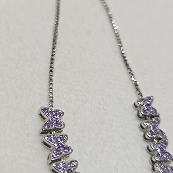 IBB CN Silver and Purple Butterfly Bacelet - Picture 5 of 5
